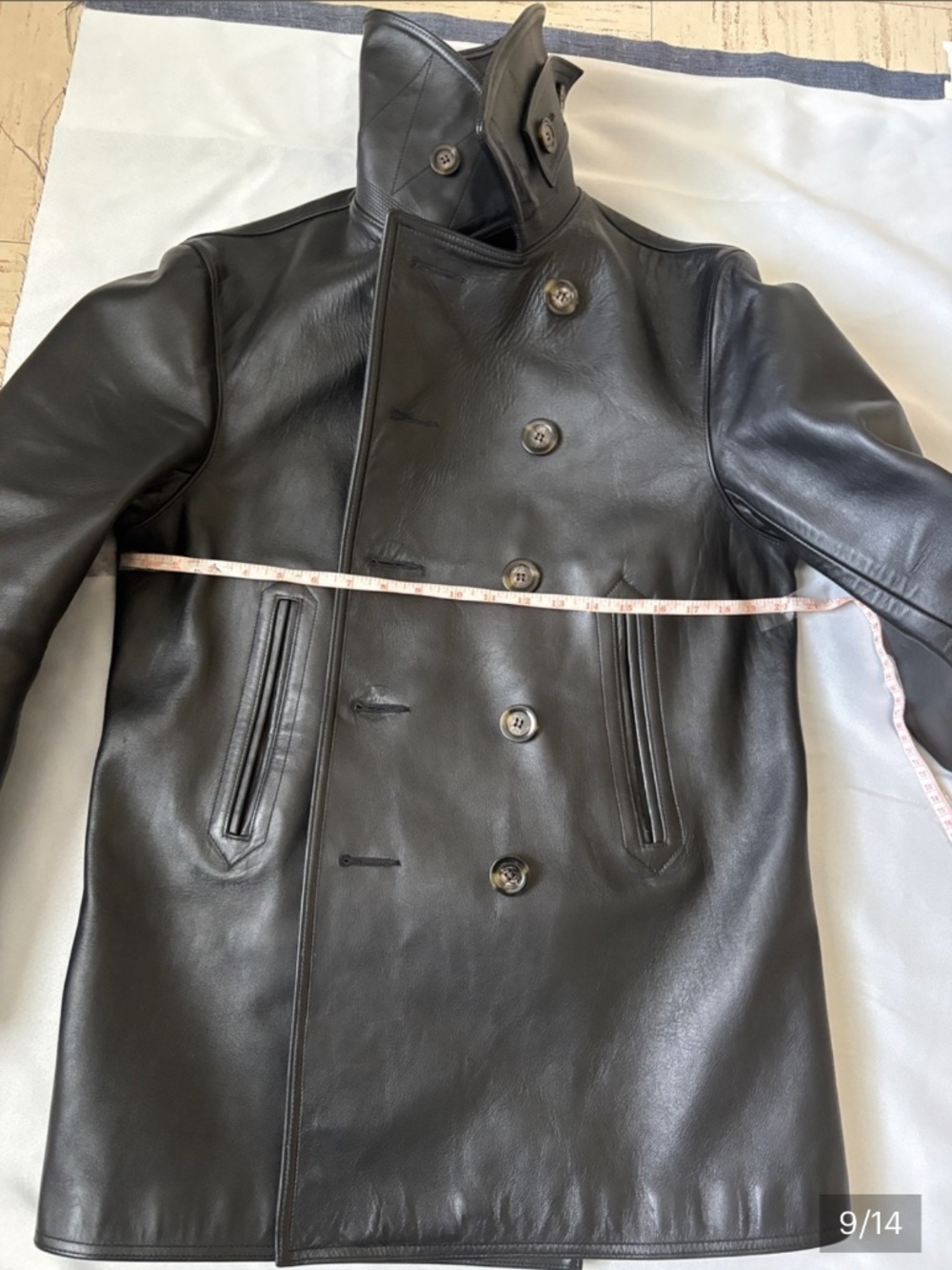 LOST WORLDS HORSEHIDE BLACK LEATHER WITH WIDE LAPELS SIZE : 40 - Picture 12 of 15